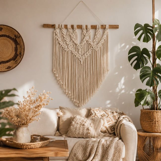 Makrami Boho Ceiling Lamp 088