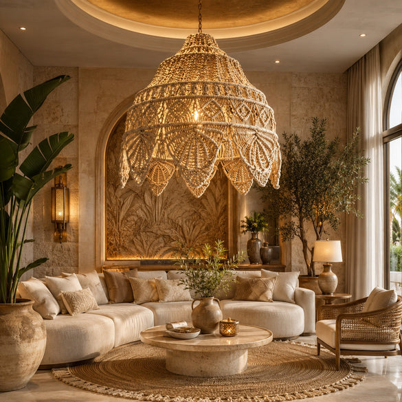 Makrami Boho Ceiling Lamp 093