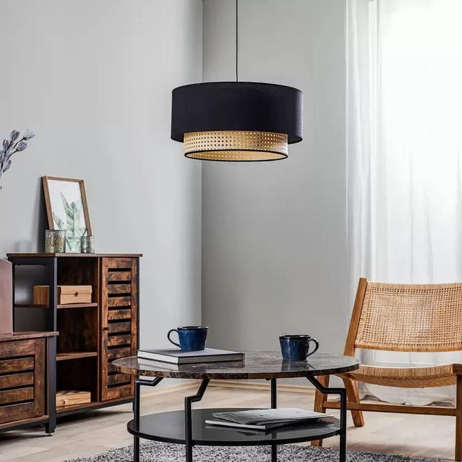 Rattan Boho Ceiling Lamp 004