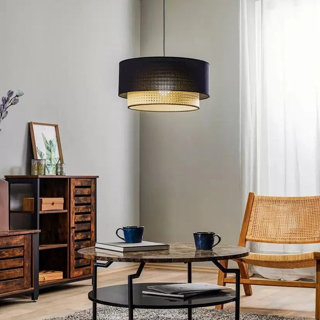 Rattan Boho Ceiling Lamp 004