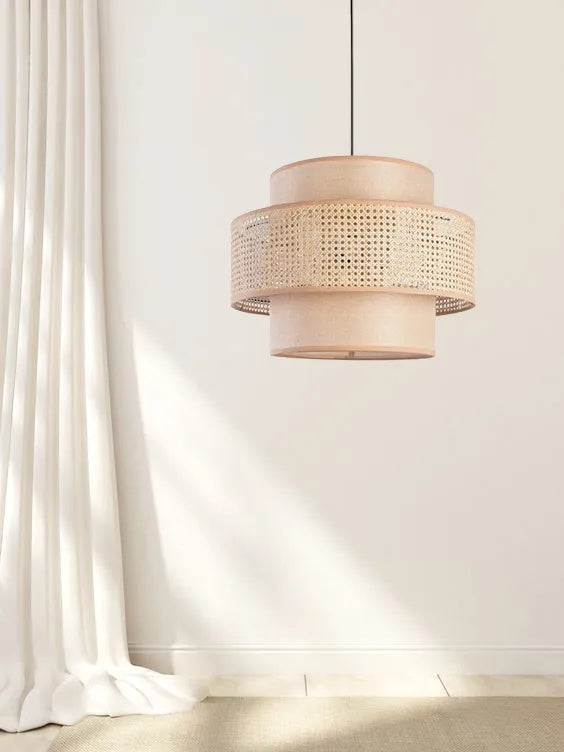 Rattan Boho Ceiling Lamp 005