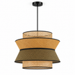 Rattan Boho Ceiling Lamp 007 on a white background