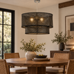 Rattan Boho Ceiling Lamp 009 styled in an interior