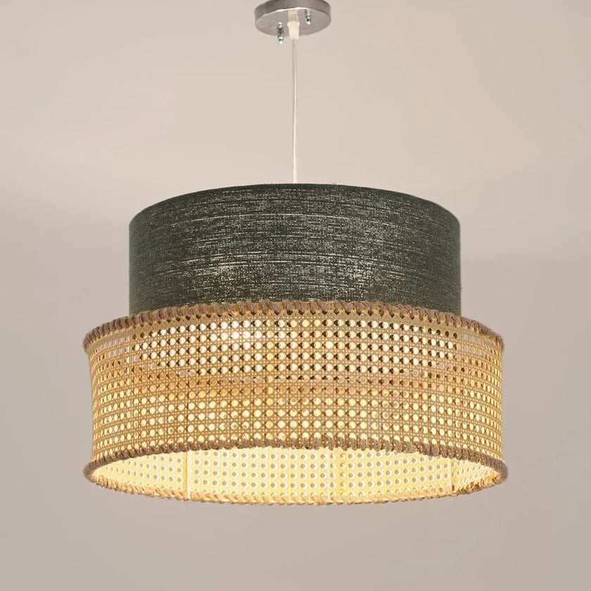 Rattan Boho Ceiling Lamp 016