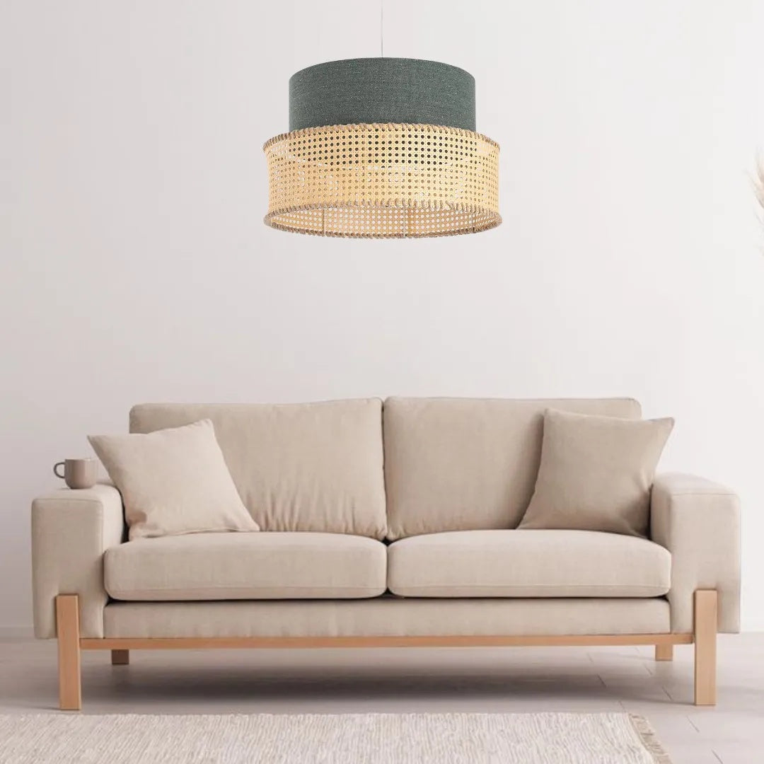 Rattan Boho Ceiling Lamp 016
