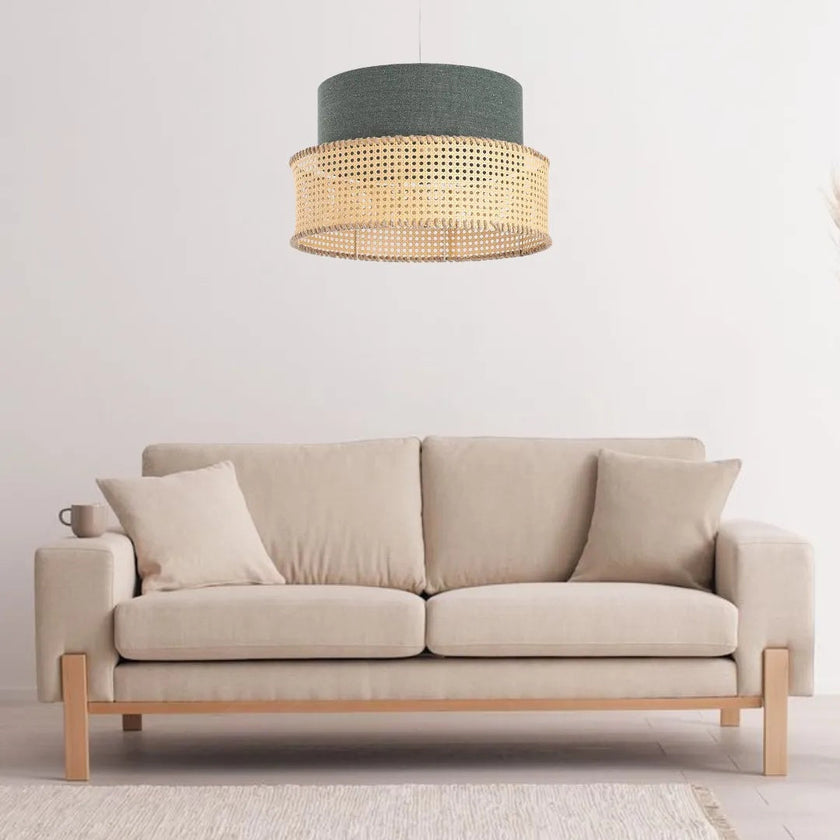 Rattan Boho Ceiling Lamp 016