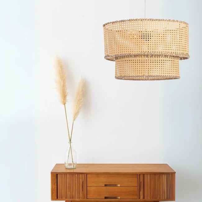 Rattan Boho Ceiling Lamp 017