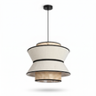 Rattan Boho Ceiling Lamp 022 on a white background