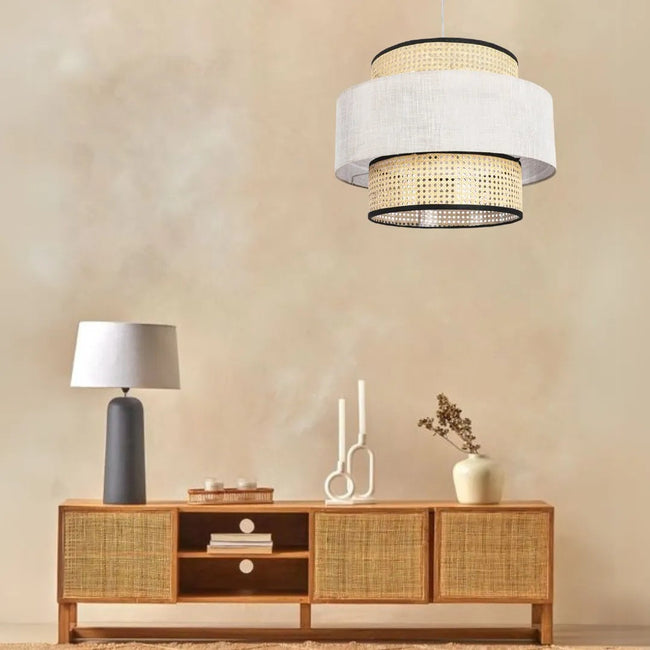 Rattan Boho Ceiling Lamp 025
