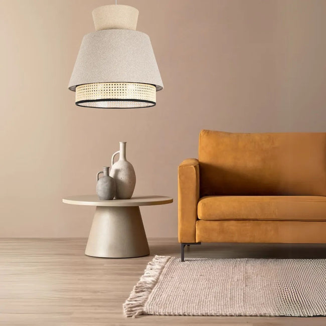 Rattan Boho Ceiling Lamp 029