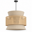Rattan Boho Ceiling Lamp 032 on a white background