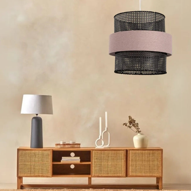 Rattan Boho Ceiling Lamp 035