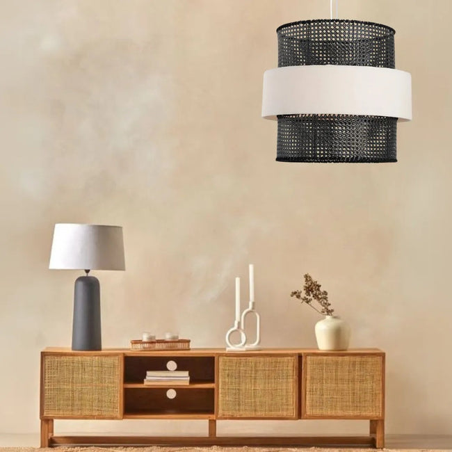 Rattan Boho Ceiling Lamp 036