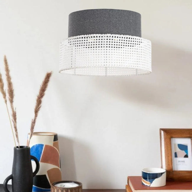 Rattan Boho Ceiling Lamp 038