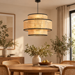 Rattan Boho Ceiling Lamp 041 styled in an interior