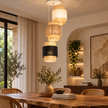 Rattan Boho Ceiling Lamp 050 styled in an interior