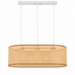 Rattan Boho Ceiling Lamp 054 on a white background