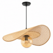 Rattan Boho Ceiling Lamp 056 on a white background