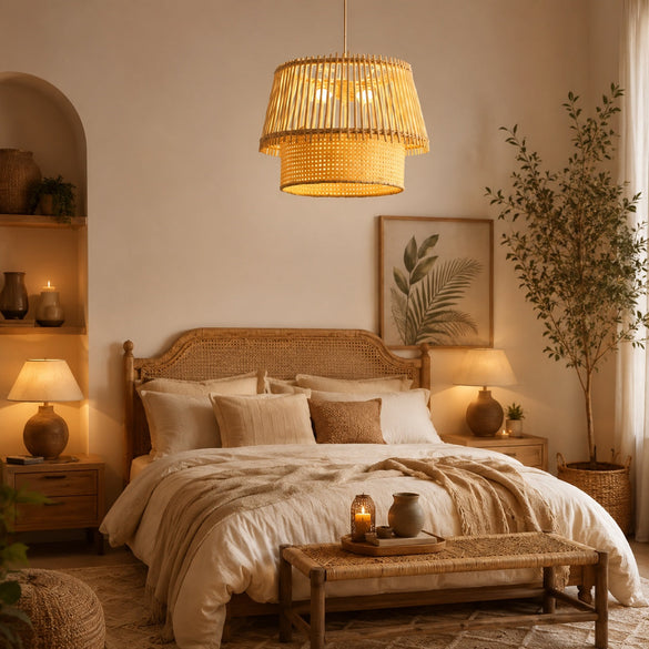 Rattan Boho Ceiling Lamp 068