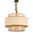 Rattan Boho Ceiling Lamp 078 on a white background