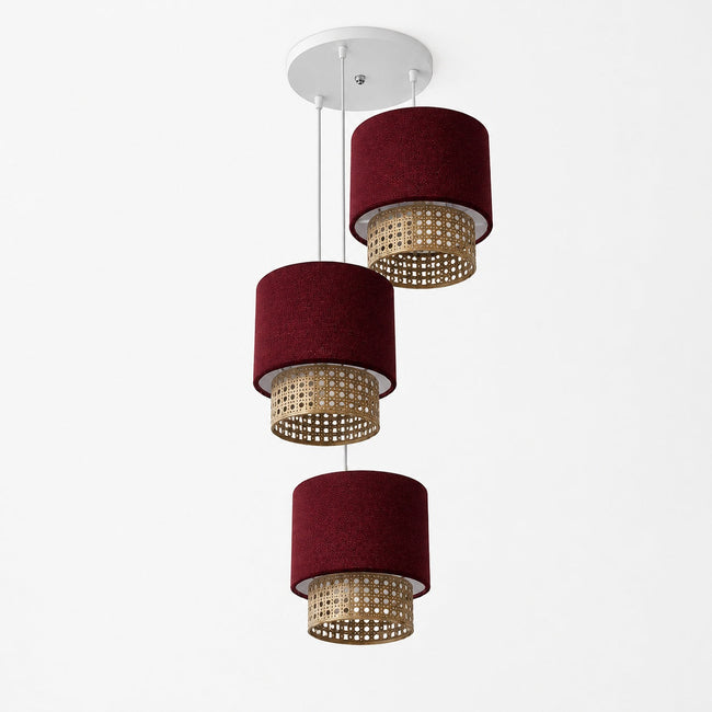 Rattan Boho Ceiling Lamp 080