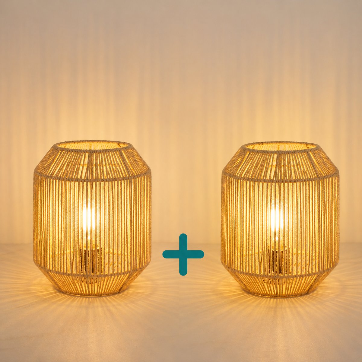 Burlap Table Lamp 008