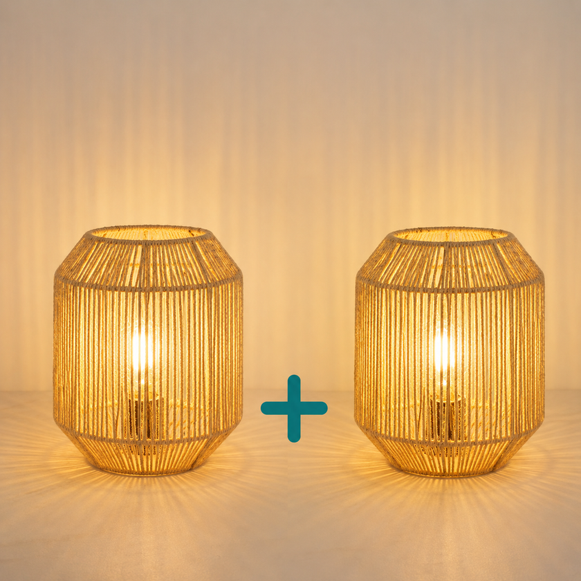 Burlap Table Lamp 008