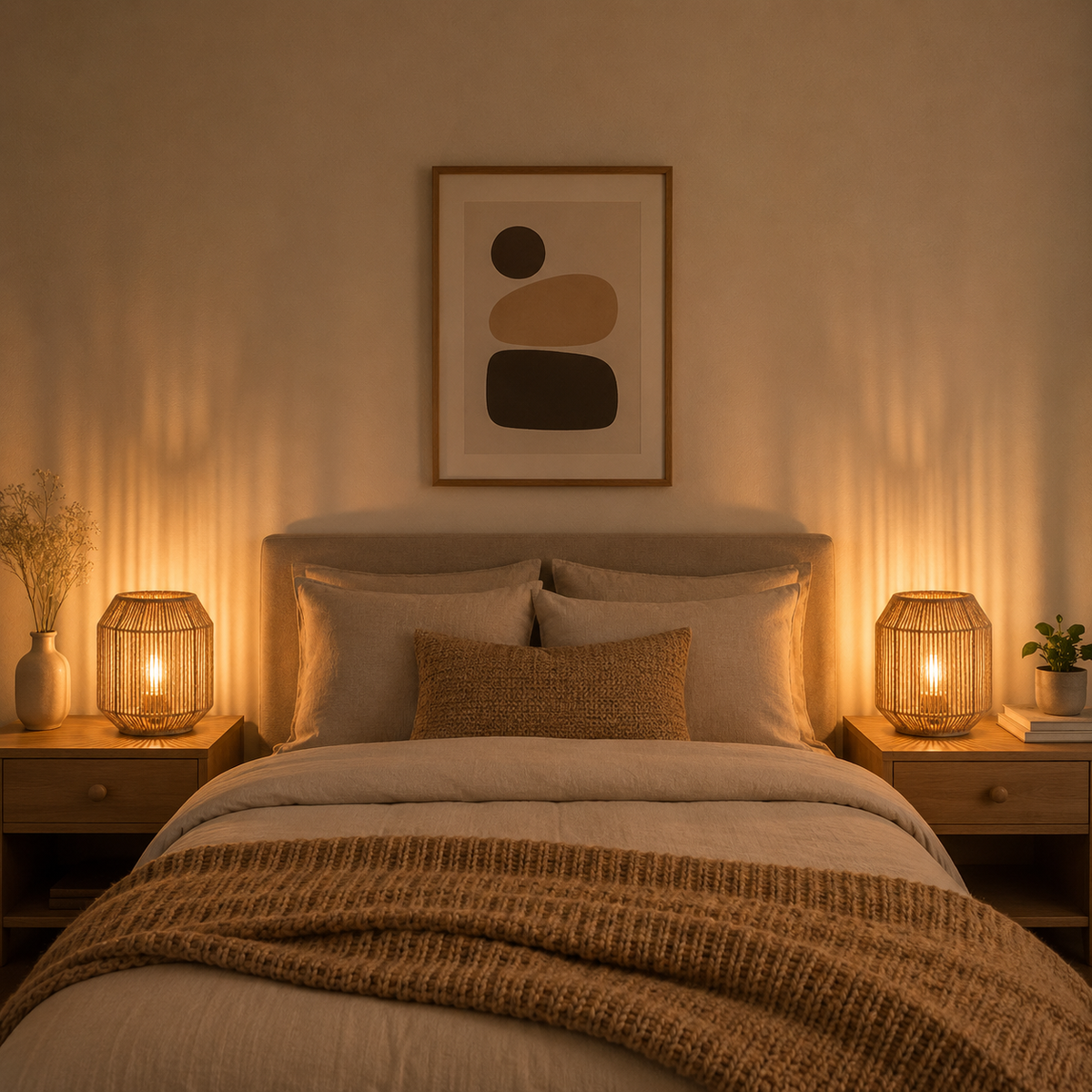 Burlap Table Lamp 008