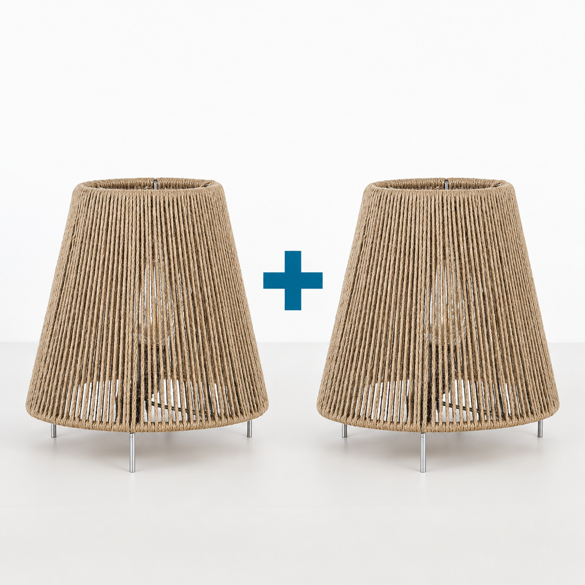 Burlap Table Lamp 004
