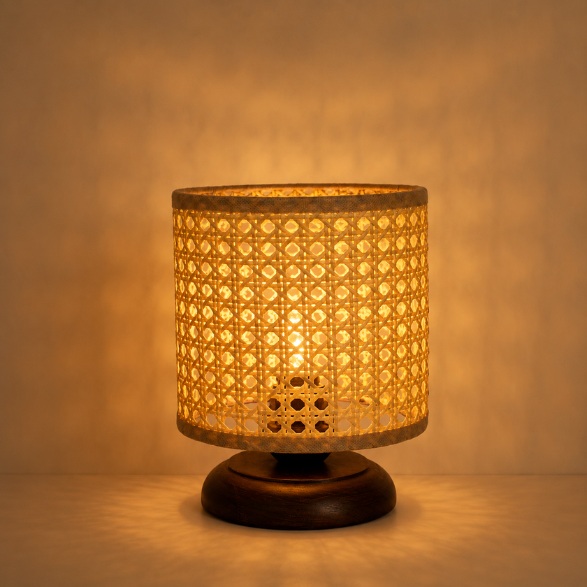Rattan Boho Table Lamp 005
