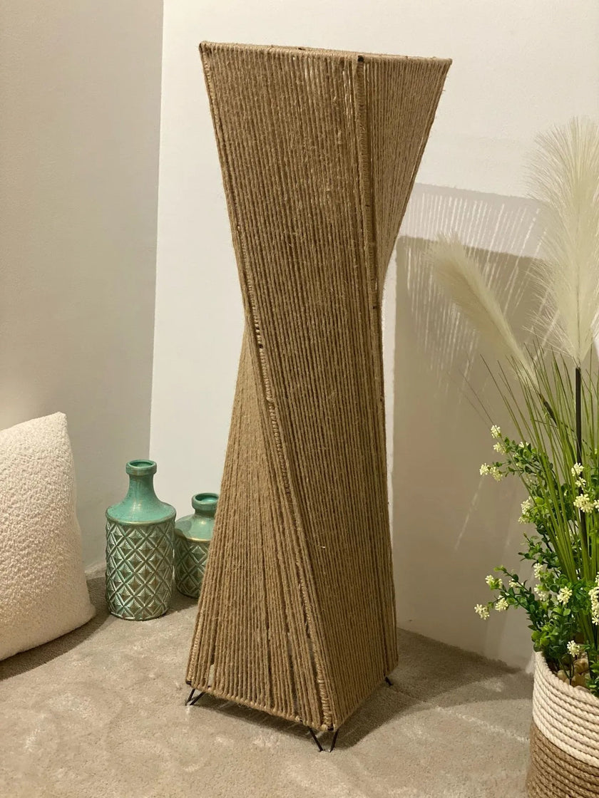 Burlap Boho Floor Lamp 002
