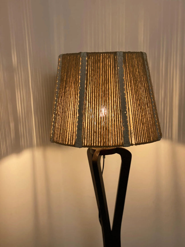 Burlap Boho Floor Lamp 004