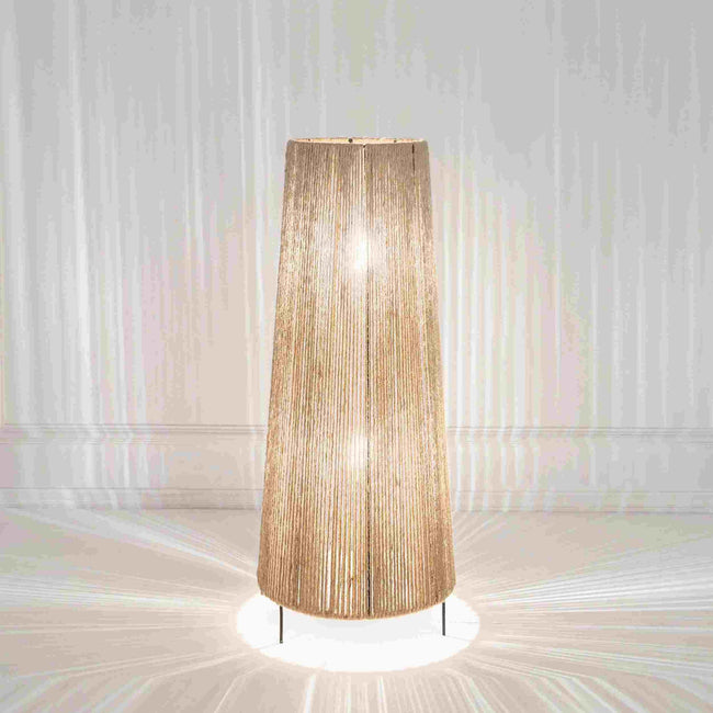 Burlap Boho Floor Lamp 006