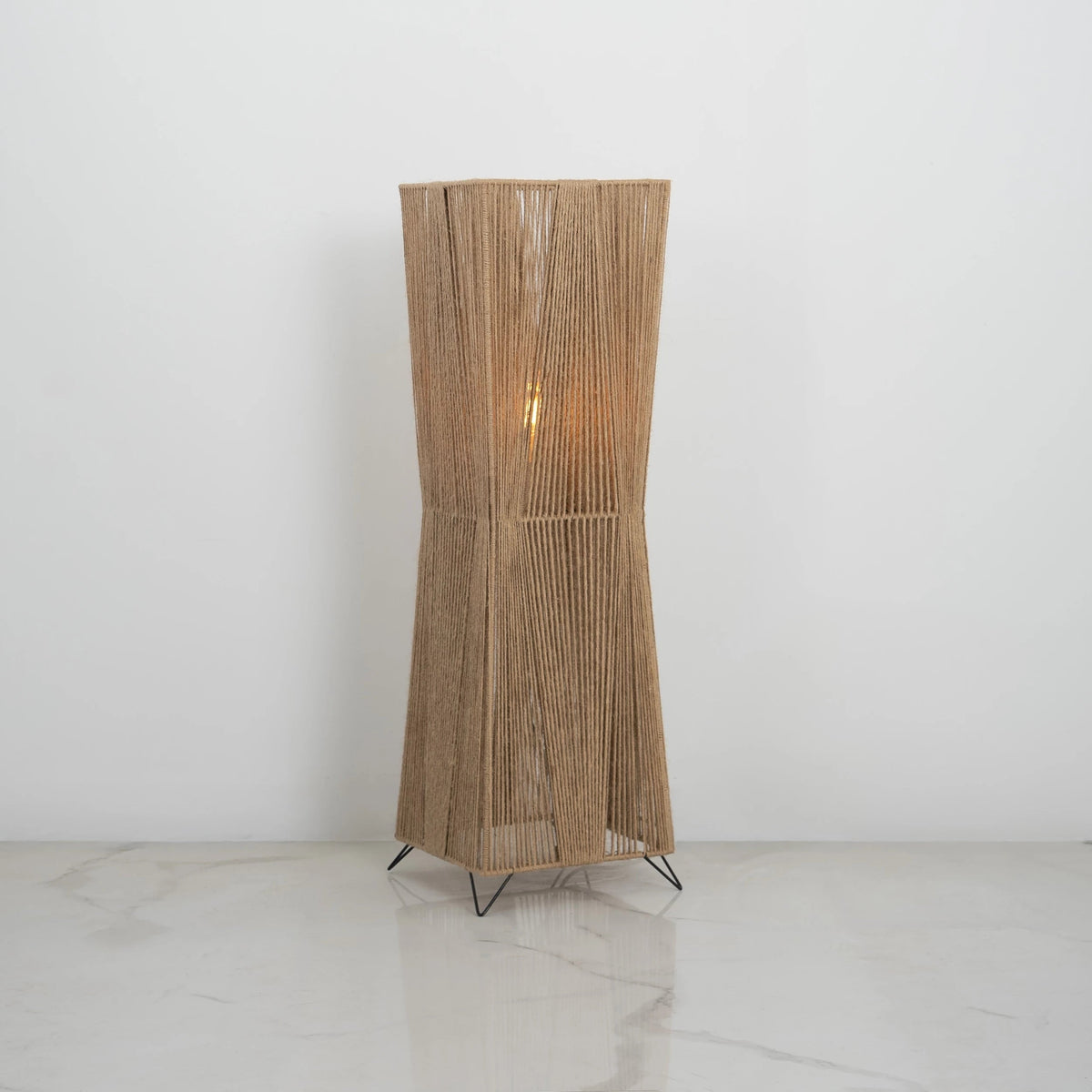 Burlap Boho Floor Lamp 013