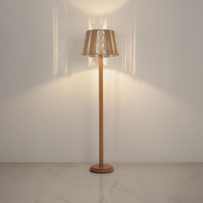 Burlap Boho Floor Lamp 014