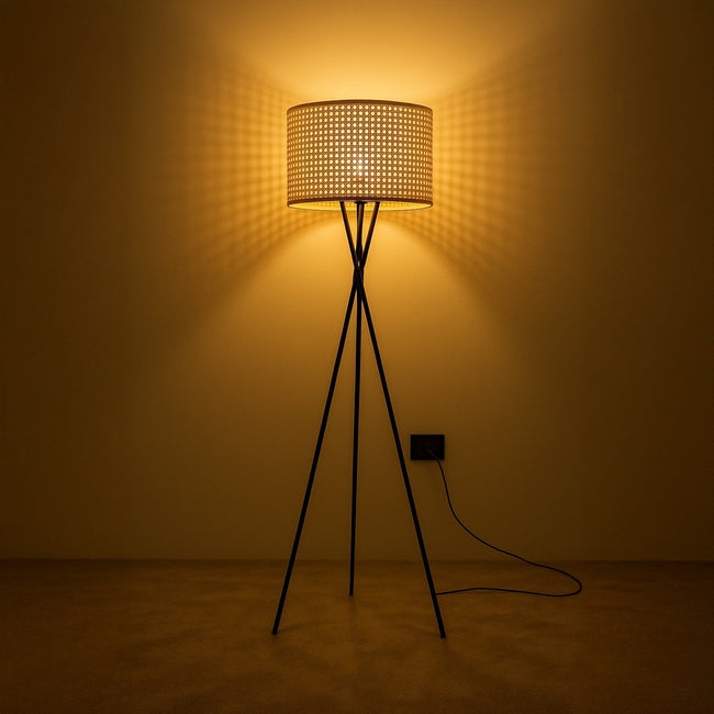Rattan Boho Floor Lamp 015