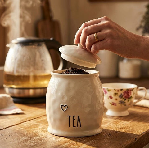 Heart Ceramic Canister Set – 3 Piece (Tea & Sugar)