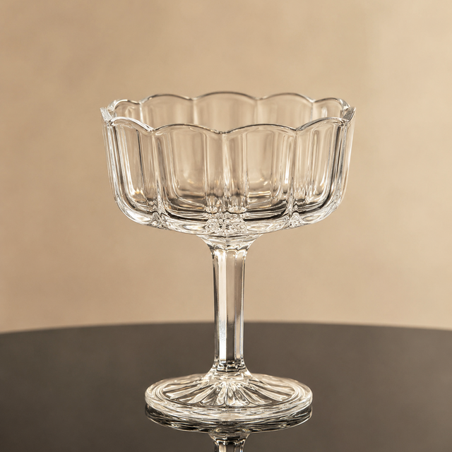 Serrana Home Rose Bowl Set of 6 — rose-patterned glass bowls for desserts, nuts, and snacks