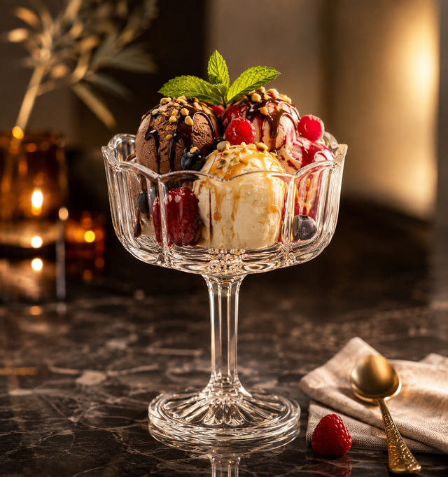 Serrana Home Rose Bowl Set of 6 — rose-patterned glass bowls for desserts, nuts, and snacks