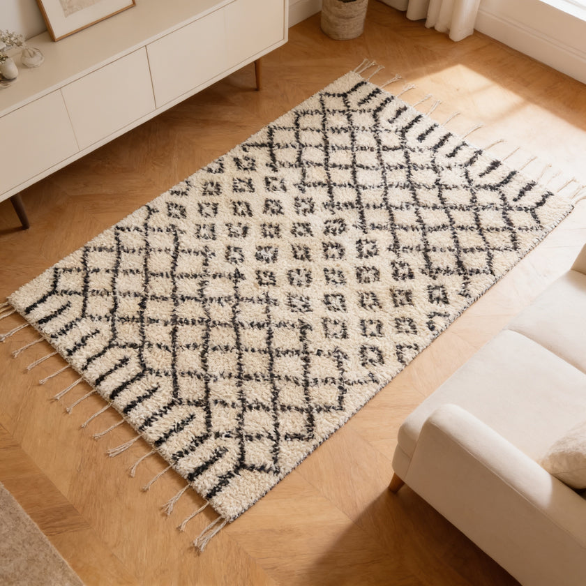 S100 handmade kilim rug — lifestyle view
