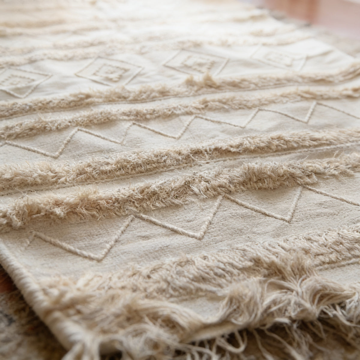 S11 handmade kilim rug — closeup view