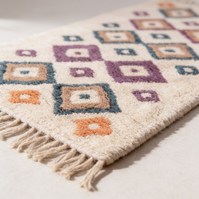 S110 handmade kilim rug — closeup view
