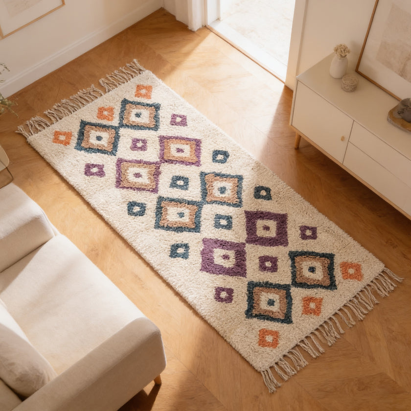 S110 handmade kilim rug — lifestyle view
