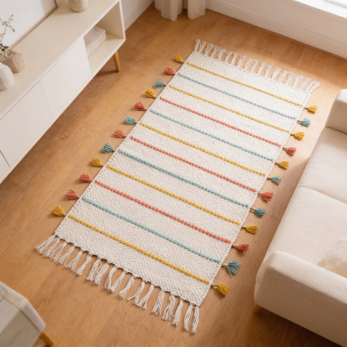 S116 handmade kilim rug — lifestyle view