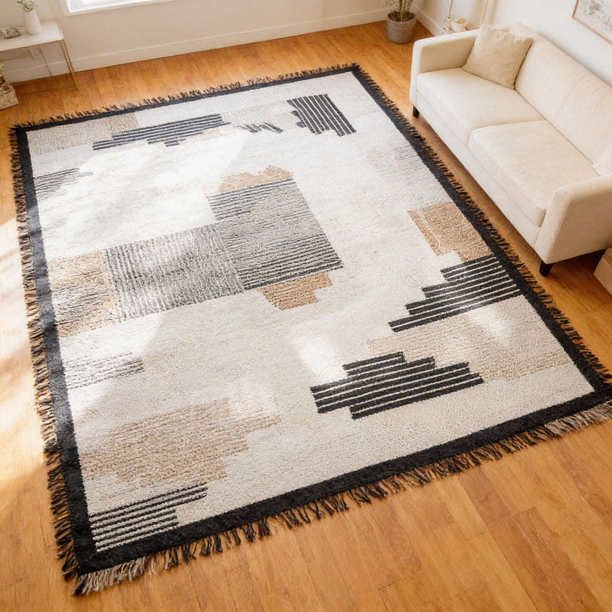 S118 handmade kilim rug — lifestyle view