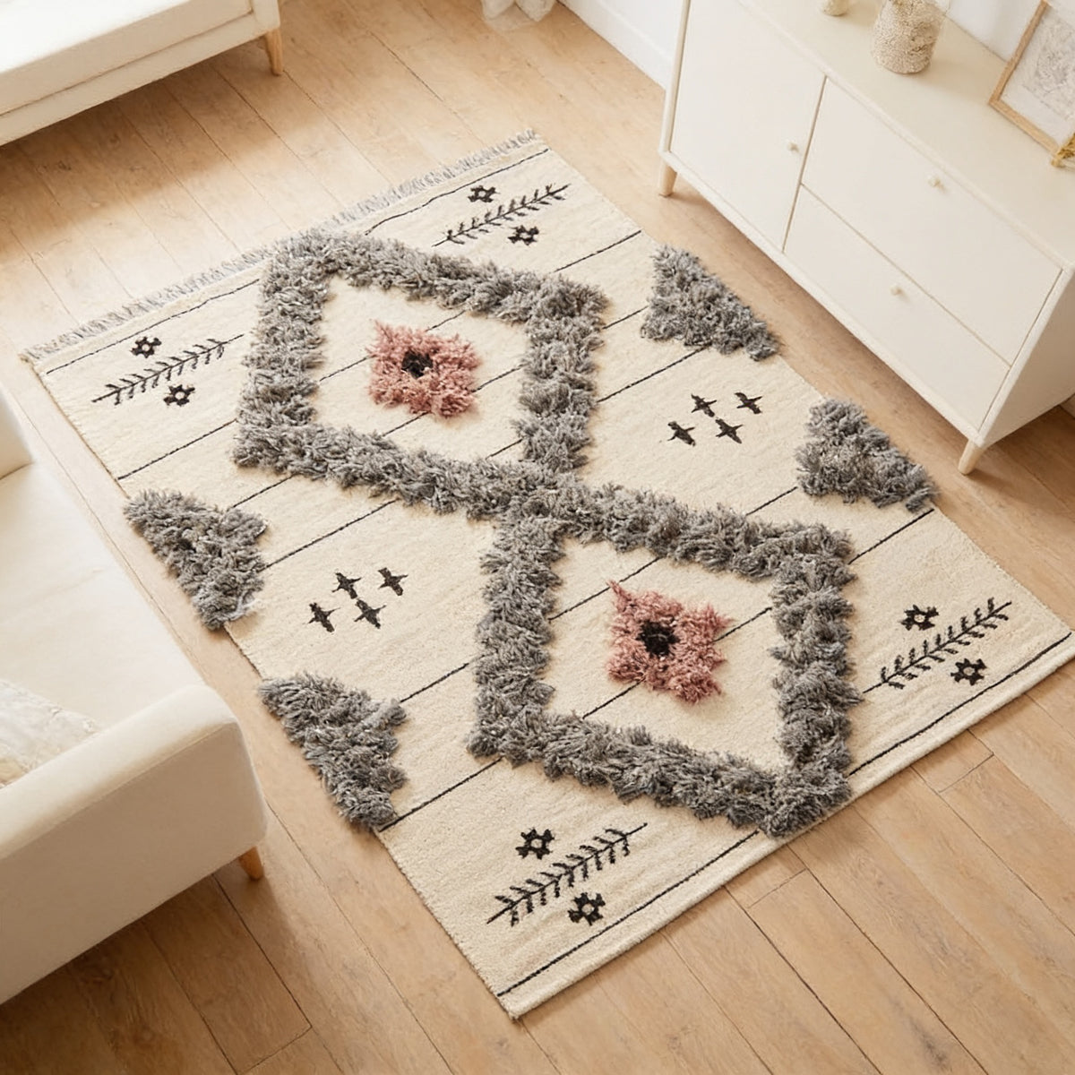 S119 handmade kilim rug — lifestyle view