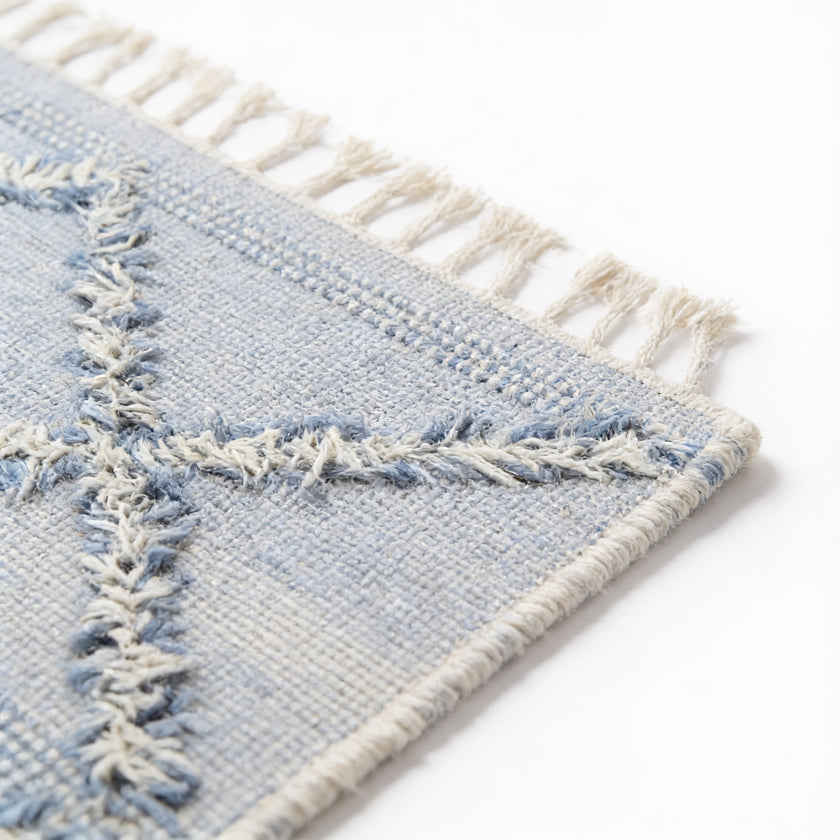S123 handmade kilim rug — closeup view