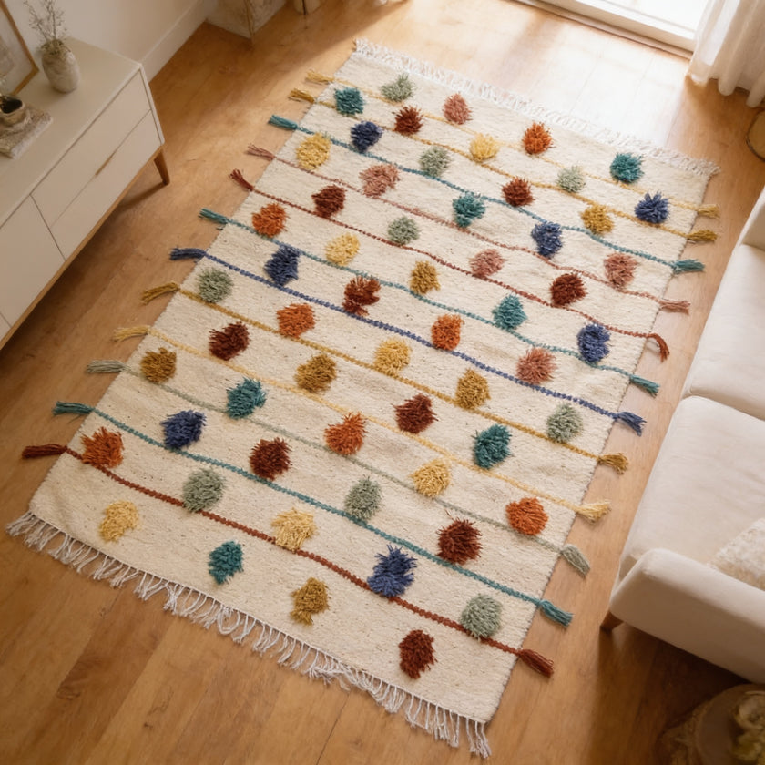 S127 handmade kilim rug — lifestyle view