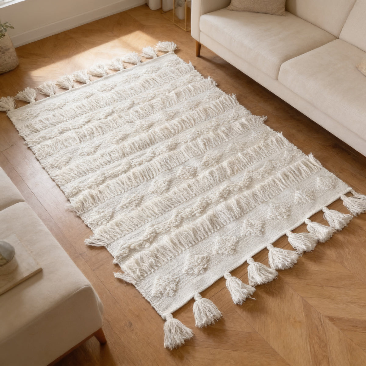 S13 handmade kilim rug — lifestyle view