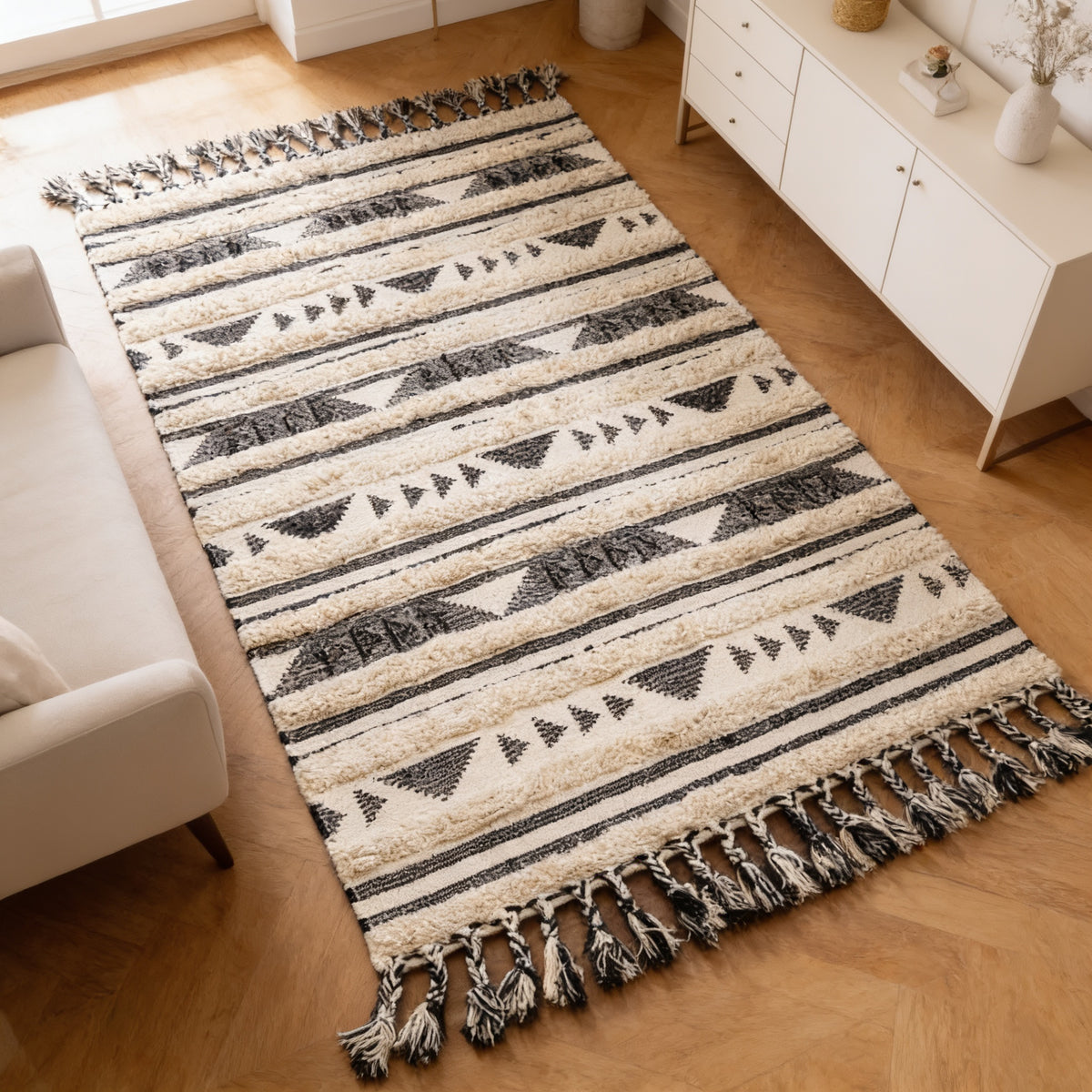 S130 handmade kilim rug — lifestyle view